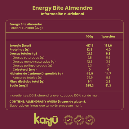 Energy Bite Almendra