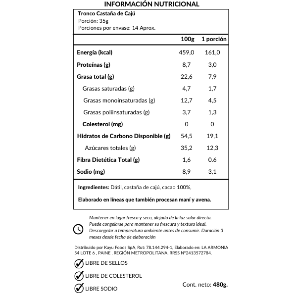 Tronco Castañas de Cajú